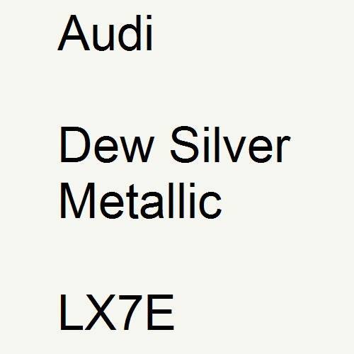 Audi, Dew Silver Metallic, LX7E.